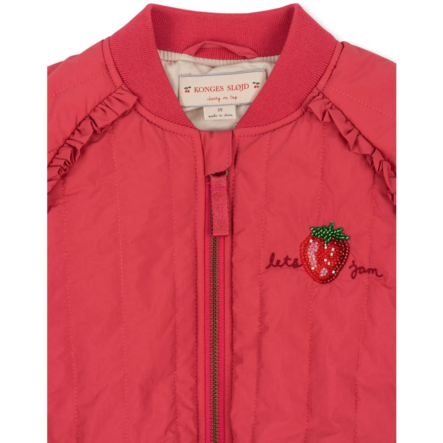 Konges Sljd Raspberry Wine Juno Sparkle Bomber Jacket