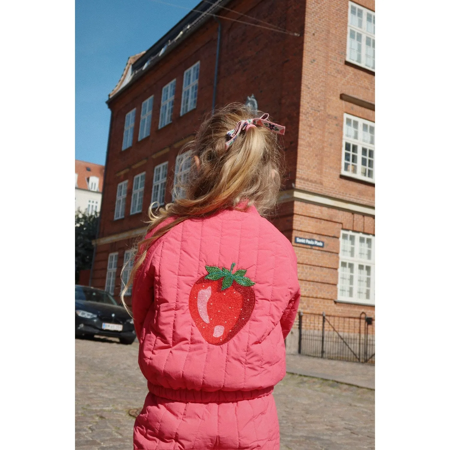 Konges Sljd Raspberry Wine Juno Sparkle Bomber Jacket