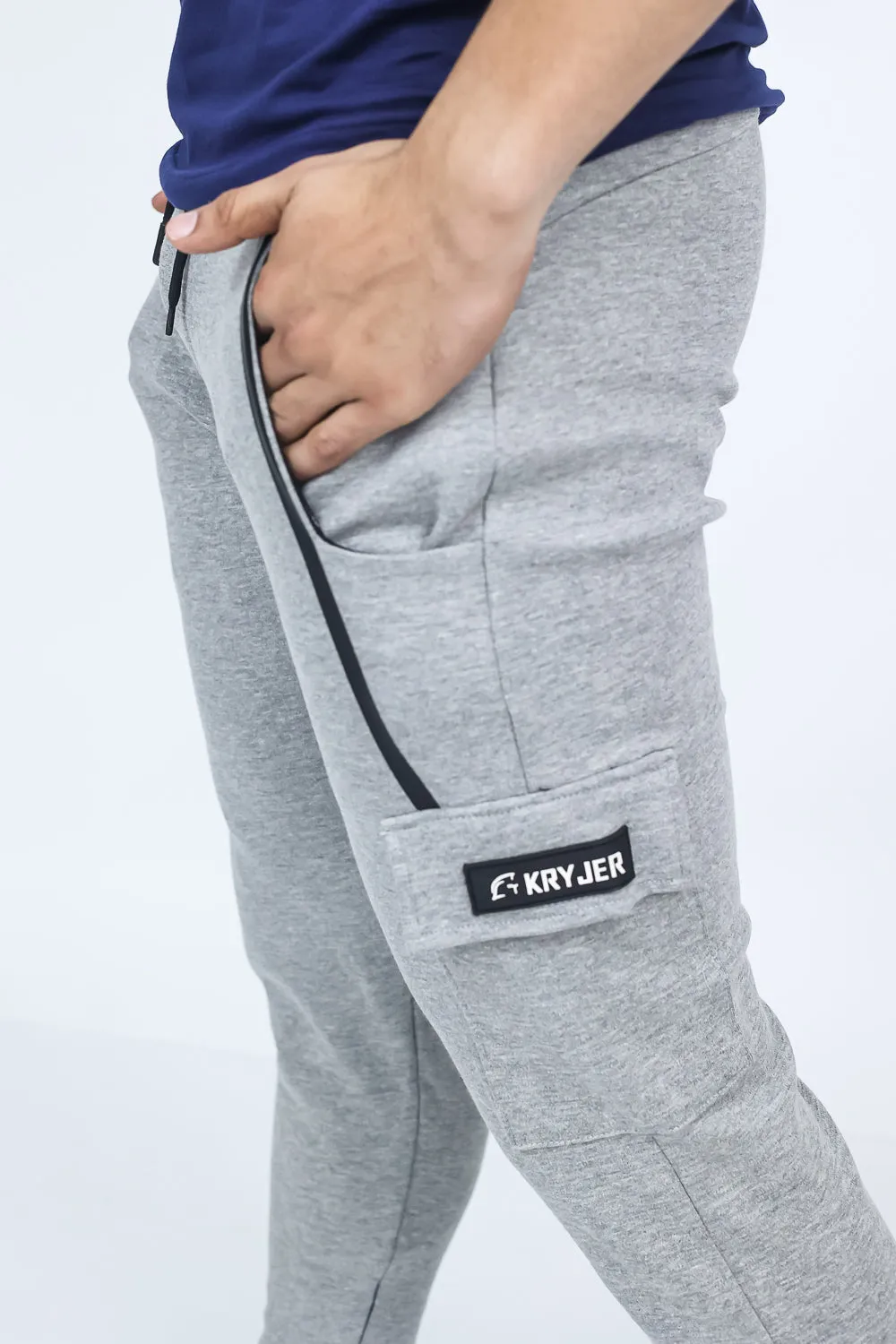 Kryjer X NTC Signature Cargo Jogger Light Grey