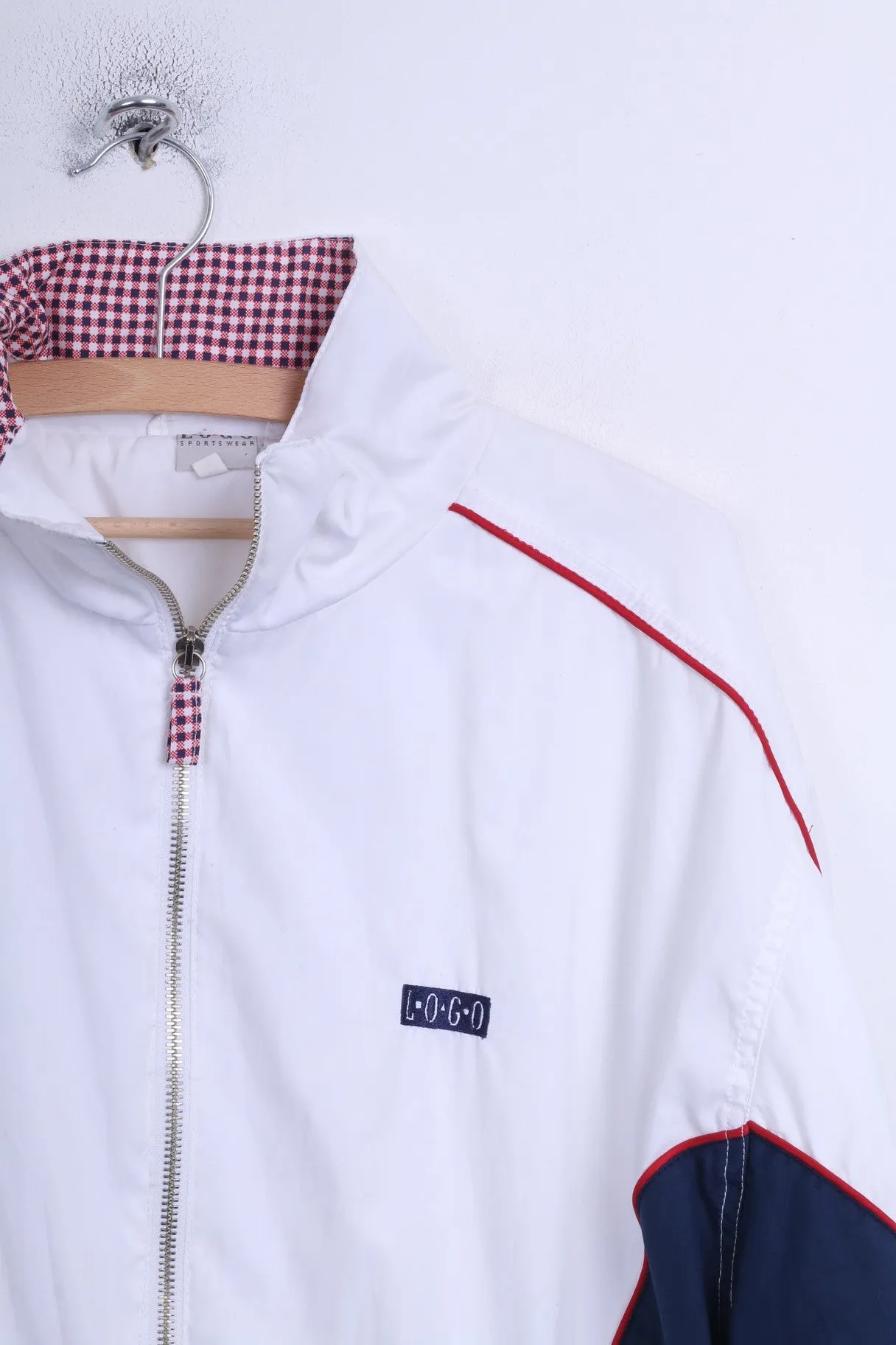 LOGO Sportswear Mens 42 XL Track Top Jacket White Sport