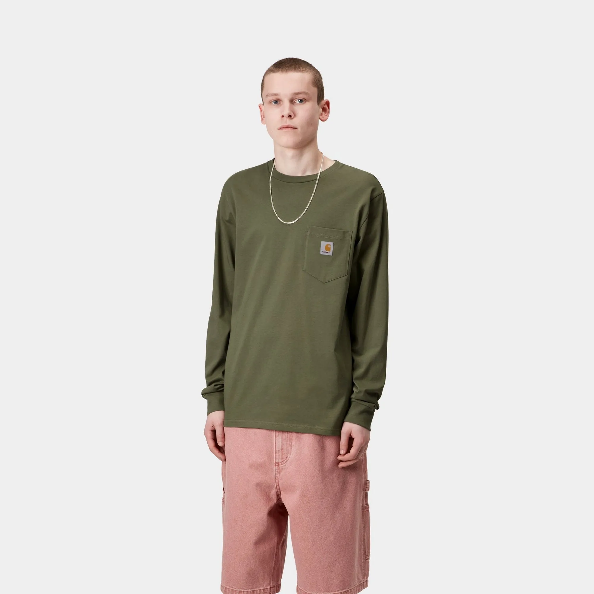 Long Sleeve Pocket T-Shirt | Dollar Green Carhartt WIP