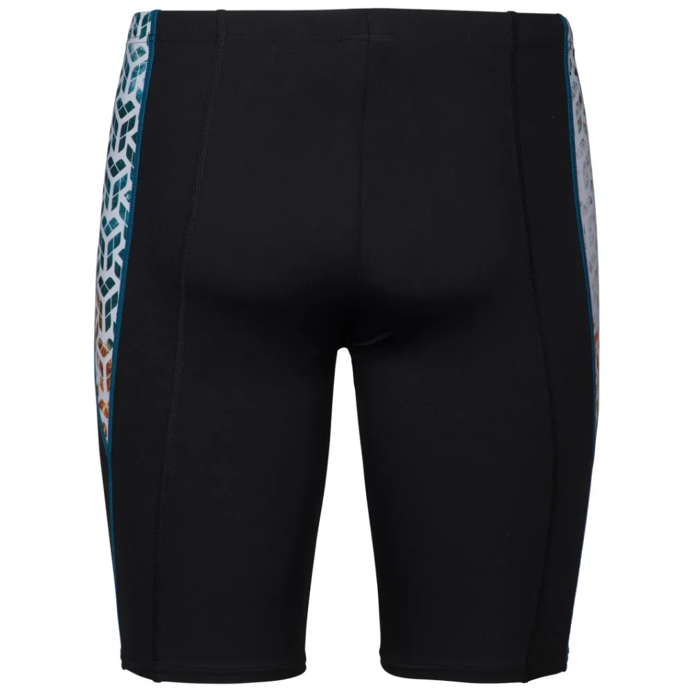 MEN'S ARENA PLANET WATER SWIM JAMMER - BLACK/WHITE MULTI