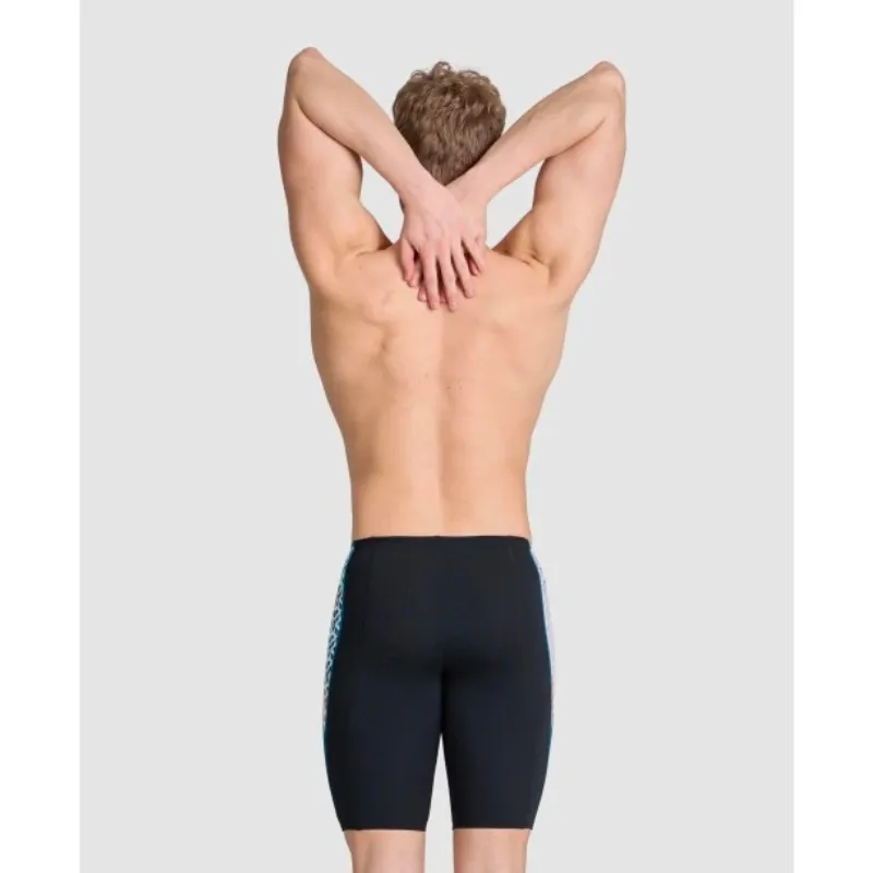 MEN'S ARENA PLANET WATER SWIM JAMMER - BLACK/WHITE MULTI