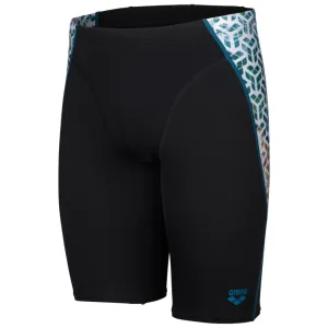 MEN'S ARENA PLANET WATER SWIM JAMMER - BLACK/WHITE MULTI
