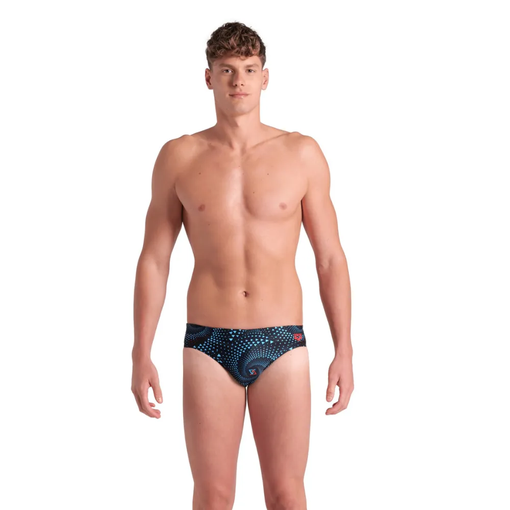 MEN'S ARENA SWIM BRIEF FIREFLOW - BLACK/MULTI
