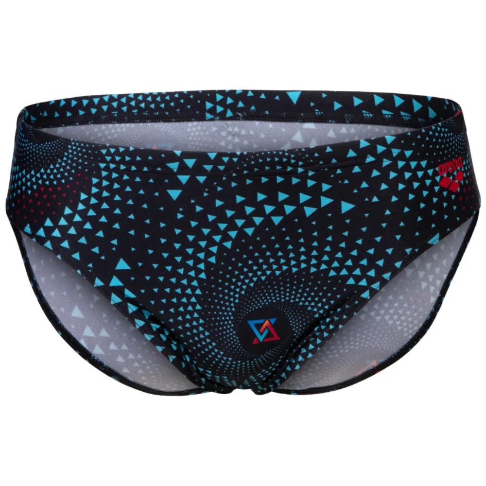 MEN'S ARENA SWIM BRIEF FIREFLOW - BLACK/MULTI
