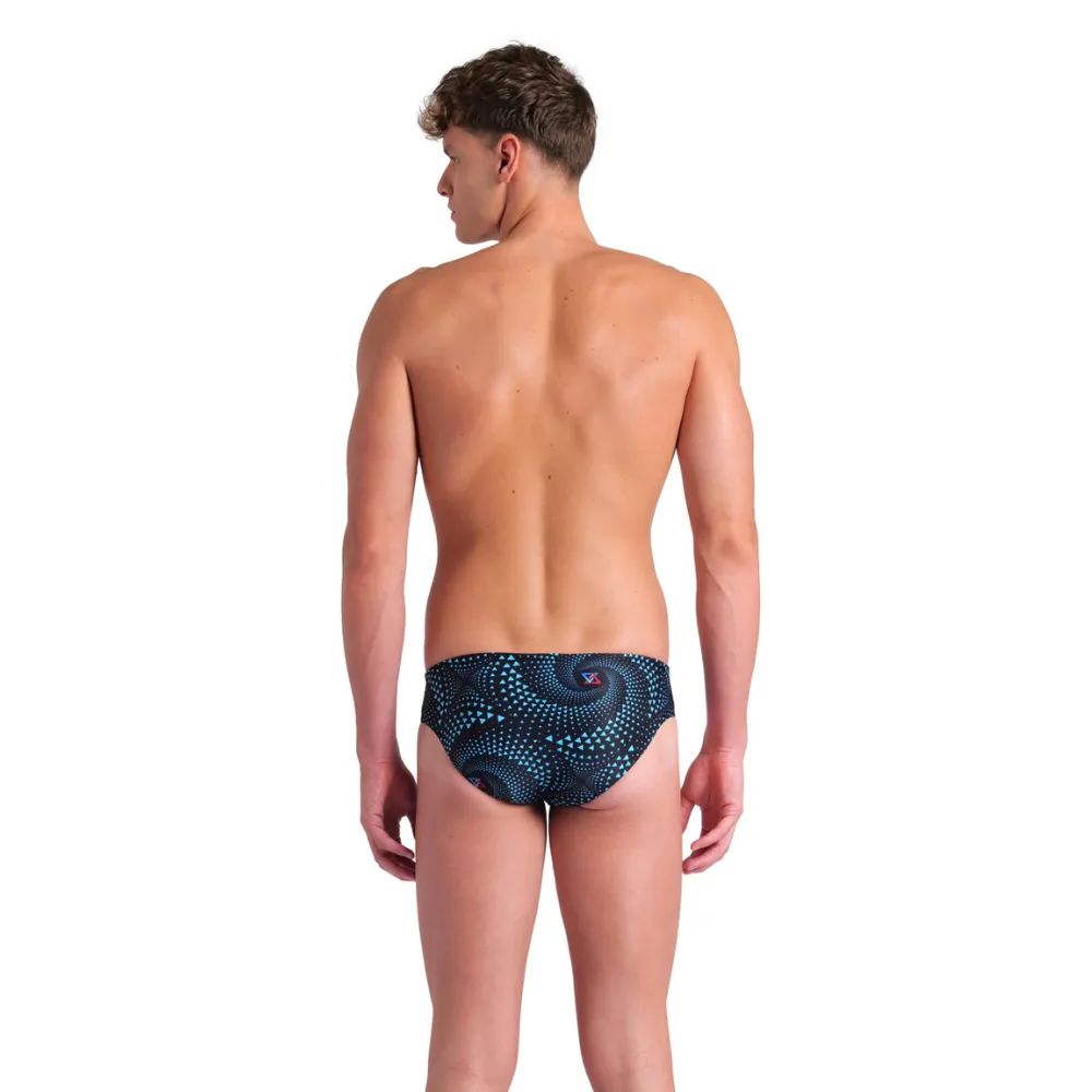 MEN'S ARENA SWIM BRIEF FIREFLOW - BLACK/MULTI