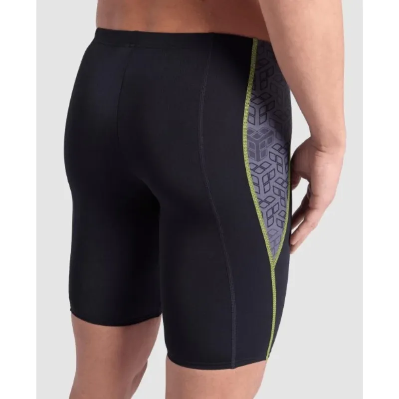 MEN'S ARENA SWIM JAMMER CAMO KIKKO - BLACK/BLACK MULTI