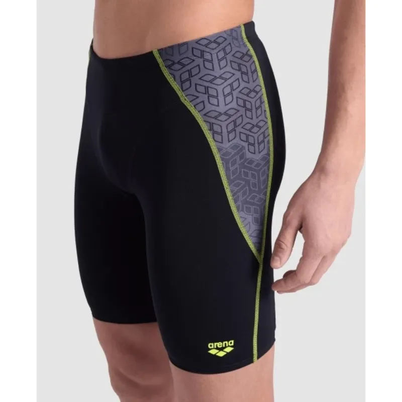 MEN'S ARENA SWIM JAMMER CAMO KIKKO - BLACK/BLACK MULTI
