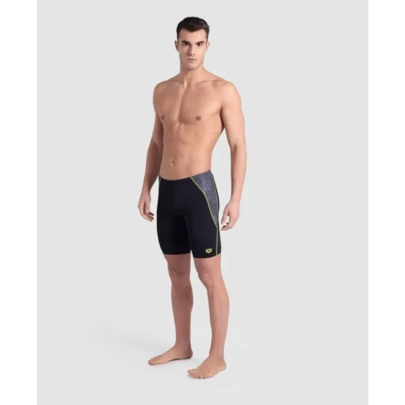 MEN'S ARENA SWIM JAMMER CAMO KIKKO - BLACK/BLACK MULTI