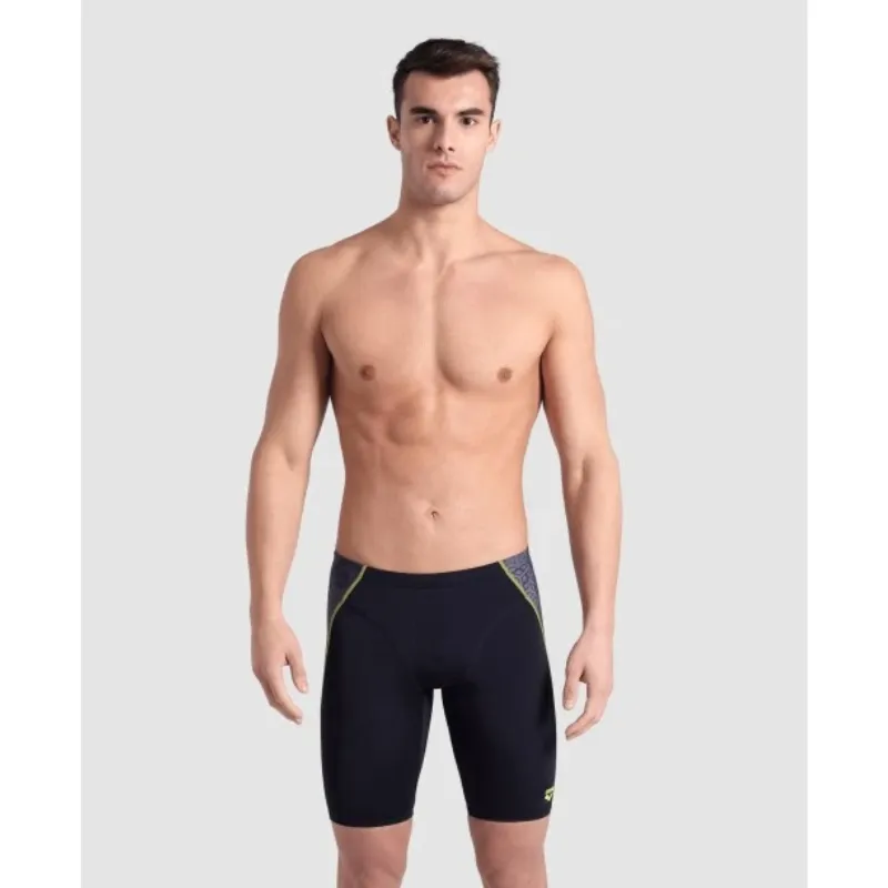 MEN'S ARENA SWIM JAMMER CAMO KIKKO - BLACK/BLACK MULTI