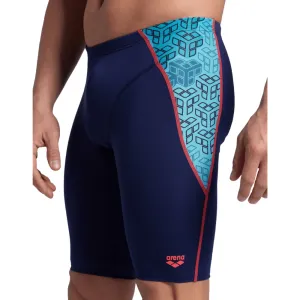 MEN'S ARENA SWIM JAMMER CAMO KIKKO - NAVY/WATER MULTI