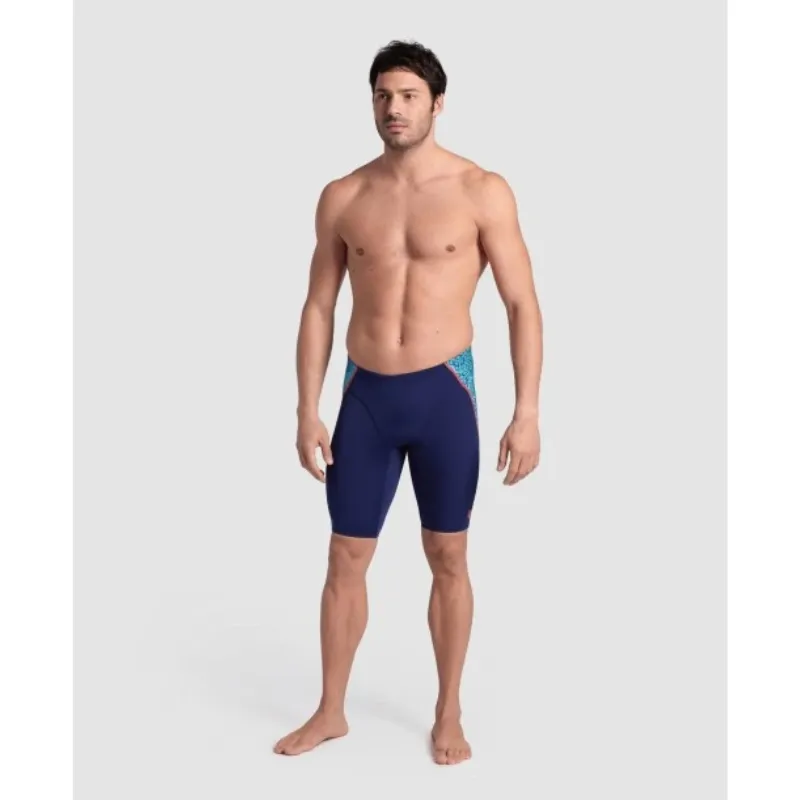 MEN'S ARENA SWIM JAMMER CAMO KIKKO - NAVY/WATER MULTI