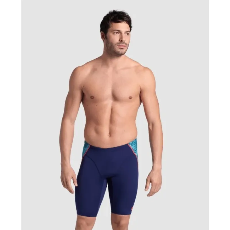 MEN'S ARENA SWIM JAMMER CAMO KIKKO - NAVY/WATER MULTI