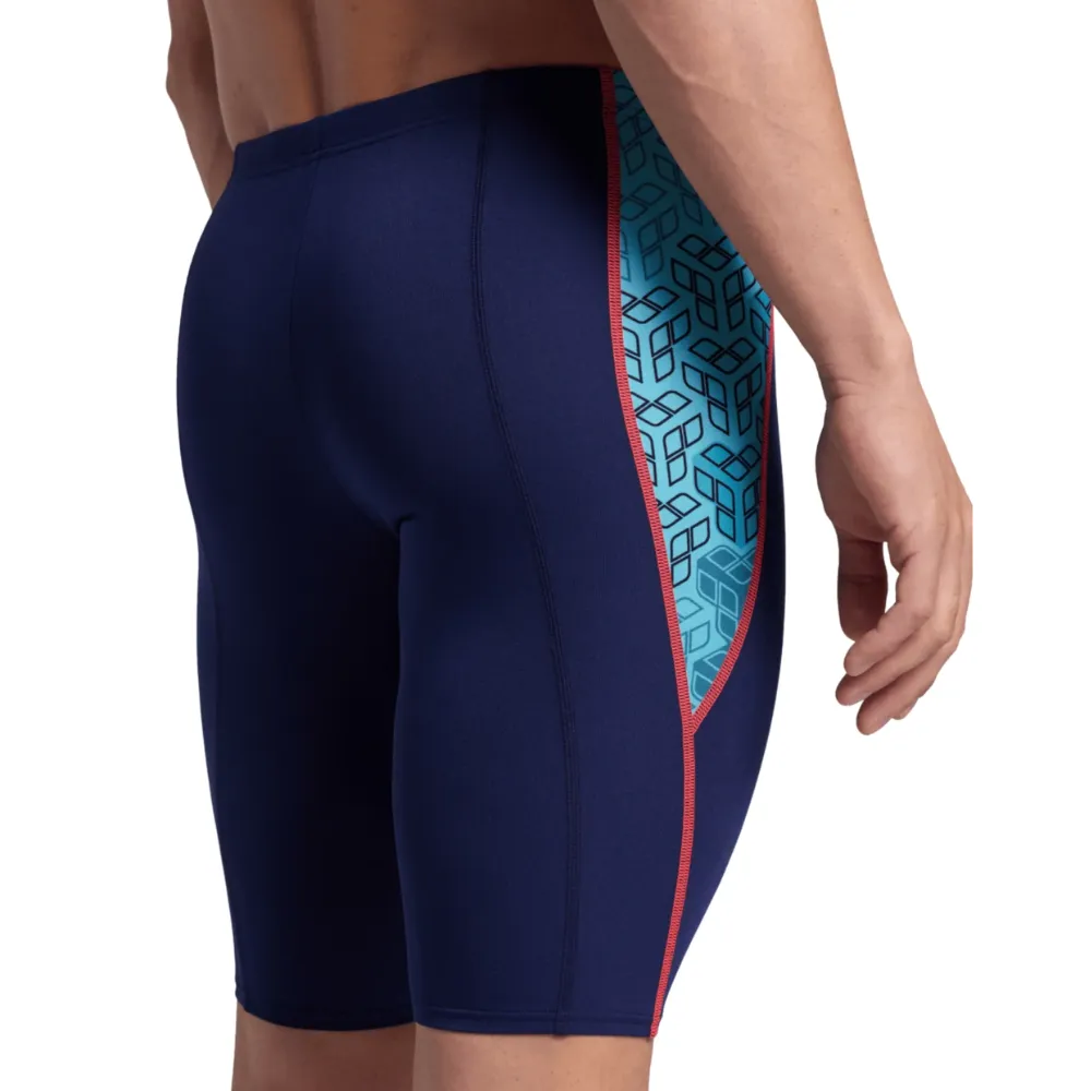MEN'S ARENA SWIM JAMMER CAMO KIKKO - NAVY/WATER MULTI