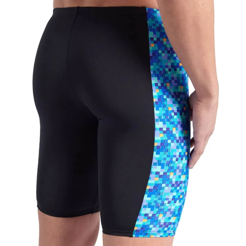 MEN’S ARENA SWIM JAMMER POOL TILES - BLACK/BLUE MULTI