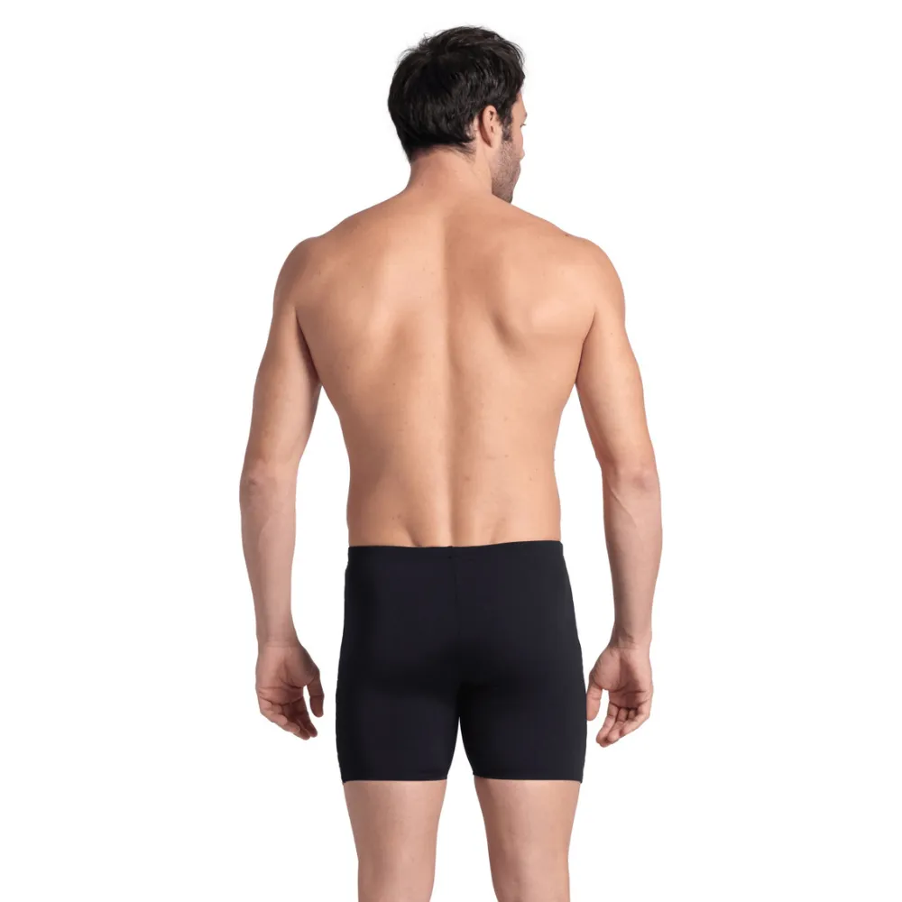 MEN'S ARENA SWIM MID JAMMER STRAIGHT LINES - BLACK/SOFT GREEN