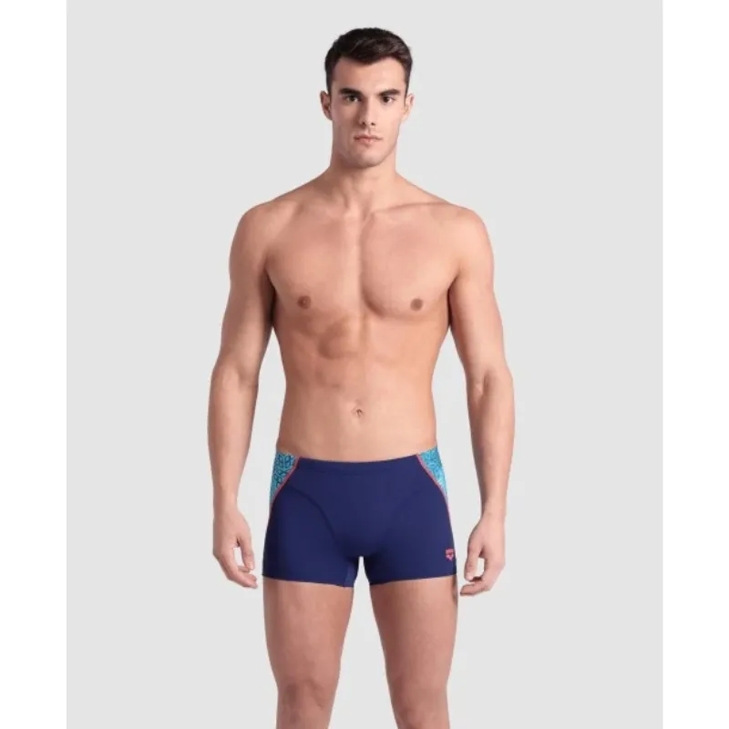 MEN'S ARENA SWIM SHORT CAMO KIKKO - NAVY/WATER MULTI