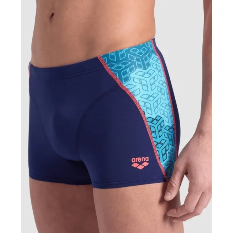 MEN'S ARENA SWIM SHORT CAMO KIKKO - NAVY/WATER MULTI
