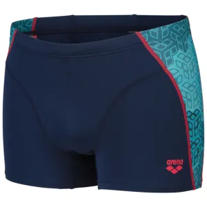 MEN'S ARENA SWIM SHORT CAMO KIKKO - NAVY/WATER MULTI