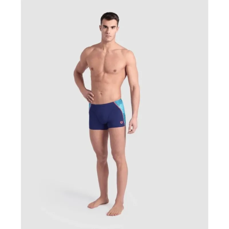 MEN'S ARENA SWIM SHORT CAMO KIKKO - NAVY/WATER MULTI
