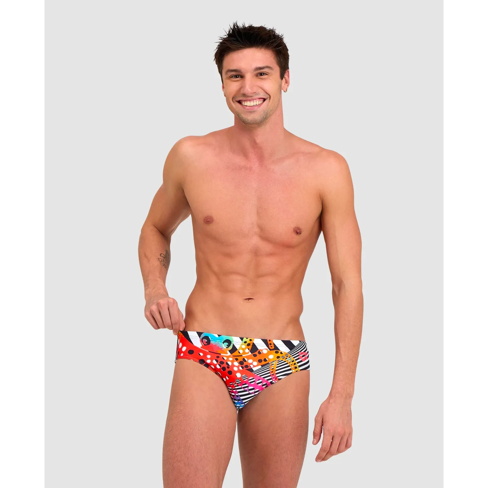 MEN'S CRAZY ARENA SWIM BRIEF OCTOPUS