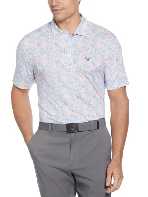 Mens Day On The Course Print Polo Callaway Apparel