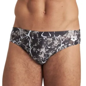 MEN'S EARTH TEXTURE BRIEF - BLACK/BLACK MULTI