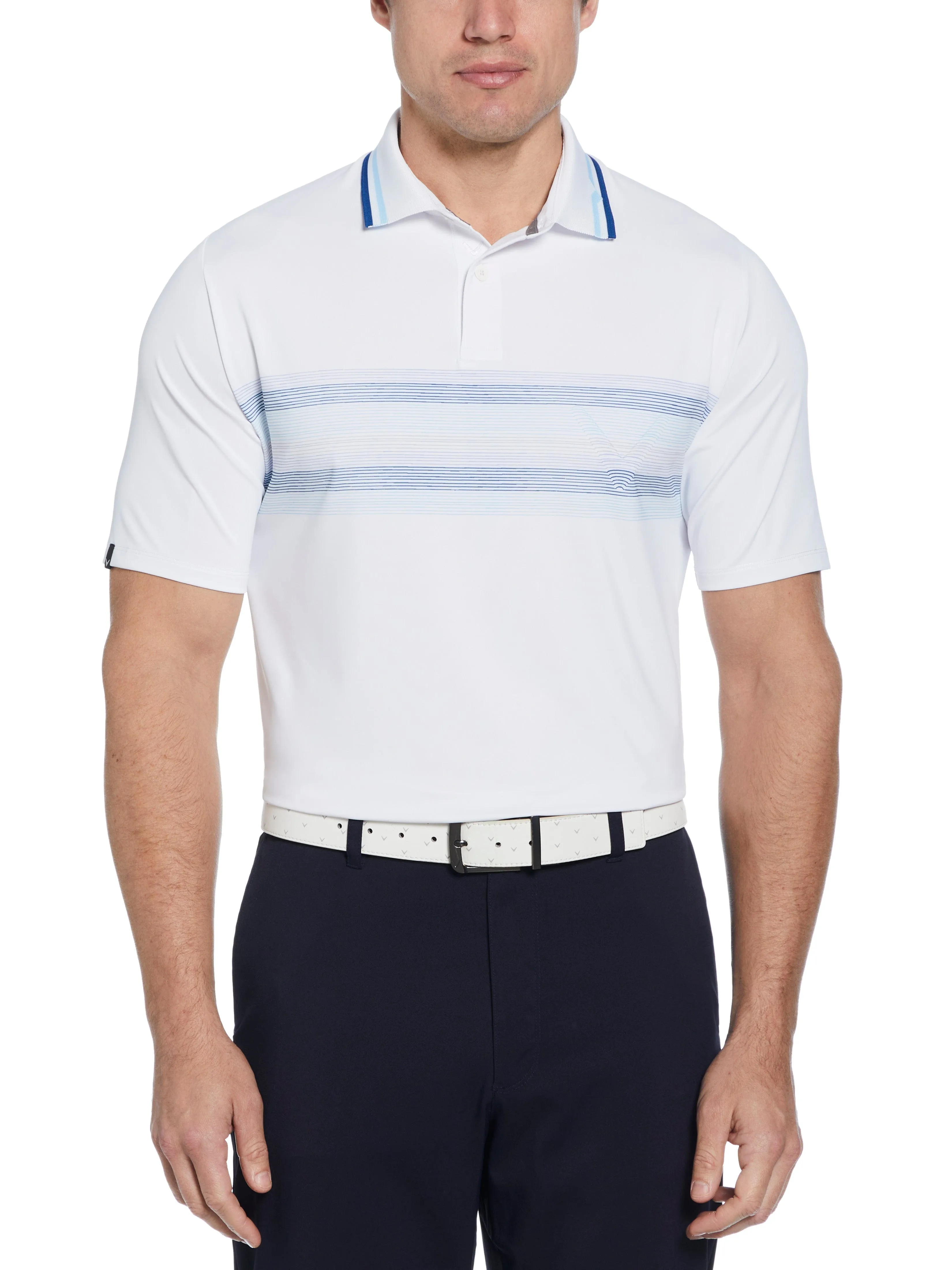 Mens Engineered Roadmap Chevron Print Polo Callaway Apparel