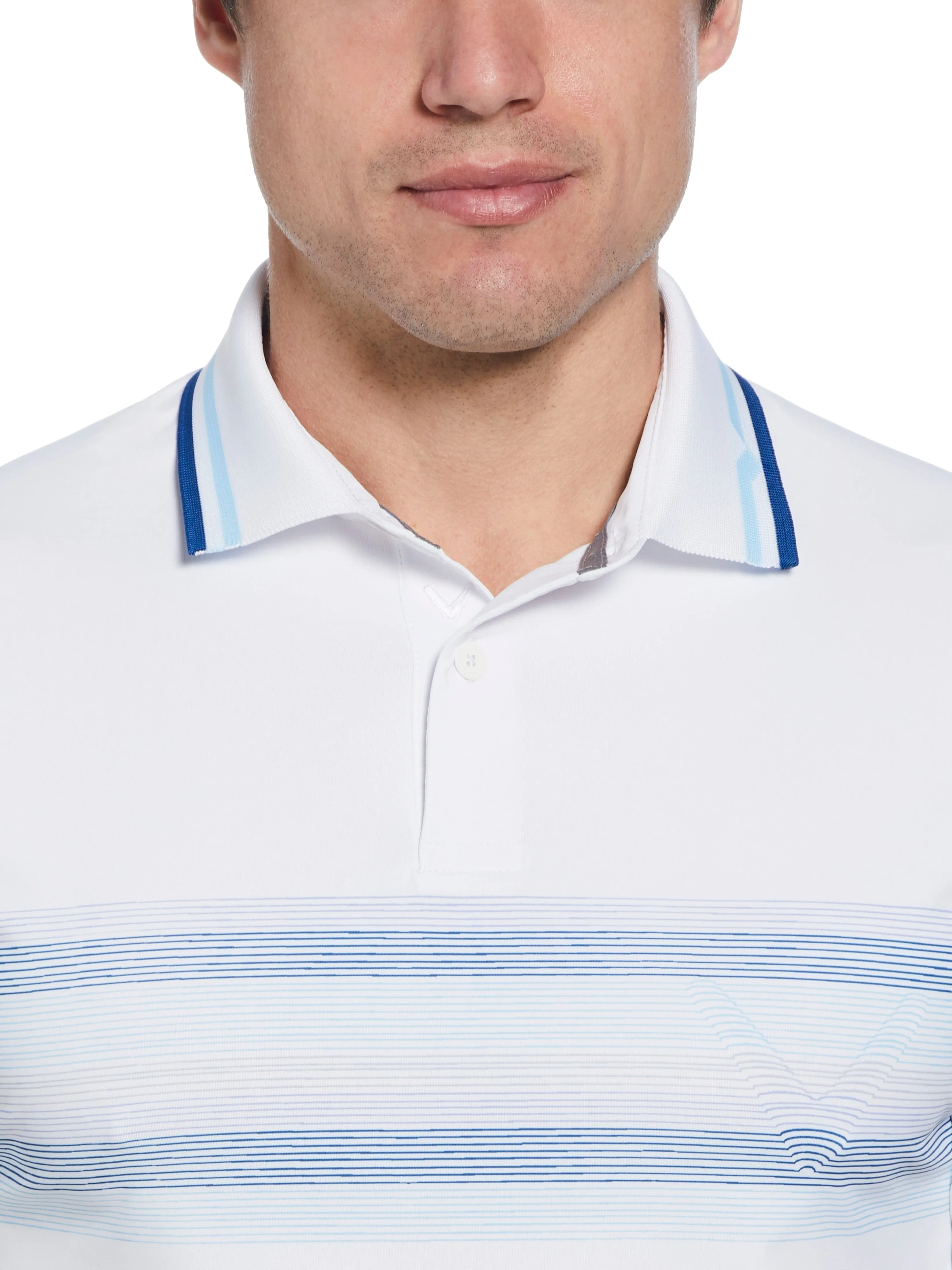 Mens Engineered Roadmap Chevron Print Polo Callaway Apparel