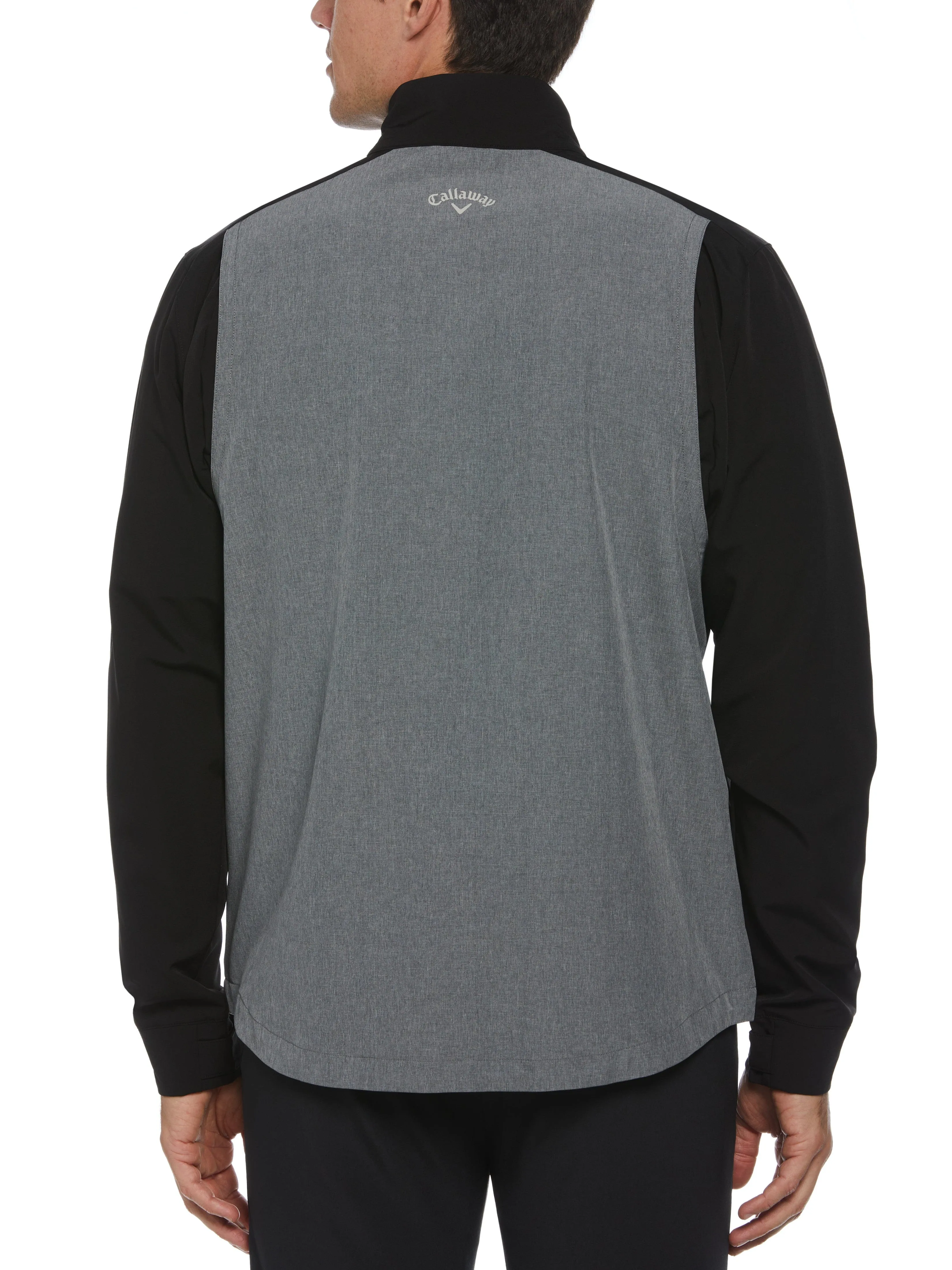 Mens Heathered Block Full Zip Golf Jacket Callaway Apparel