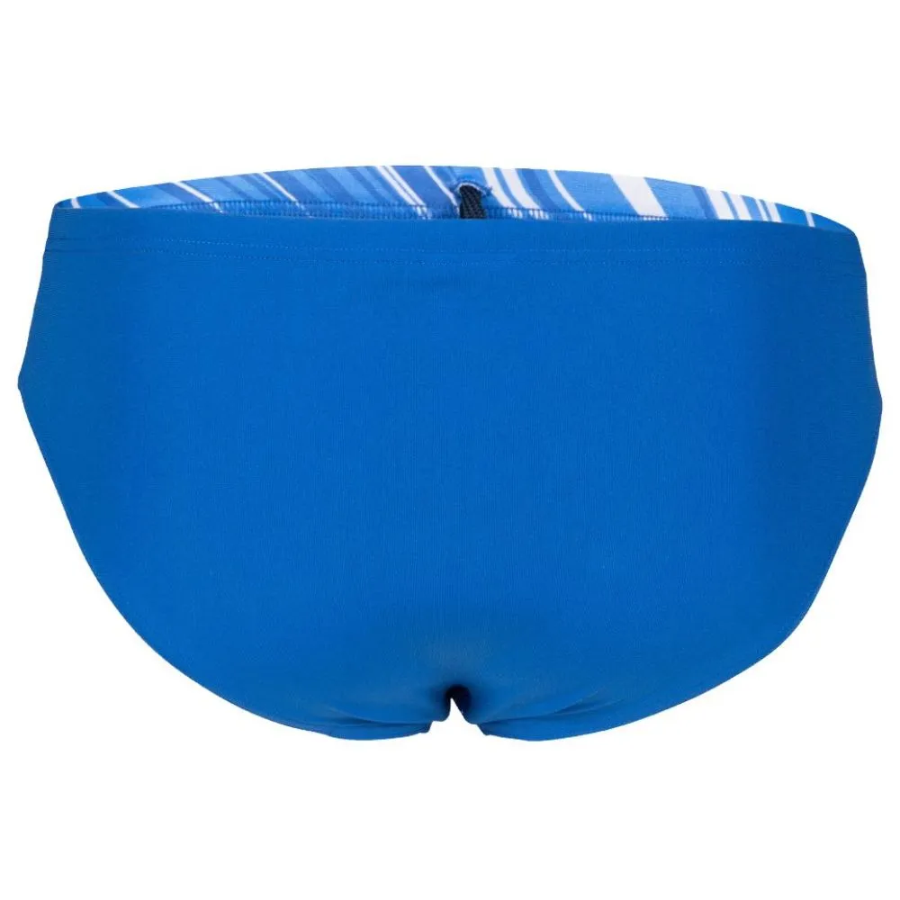 MEN'S MARBLED PRINT SWIM BRIEF - ROYAL/ROYAL MULTI