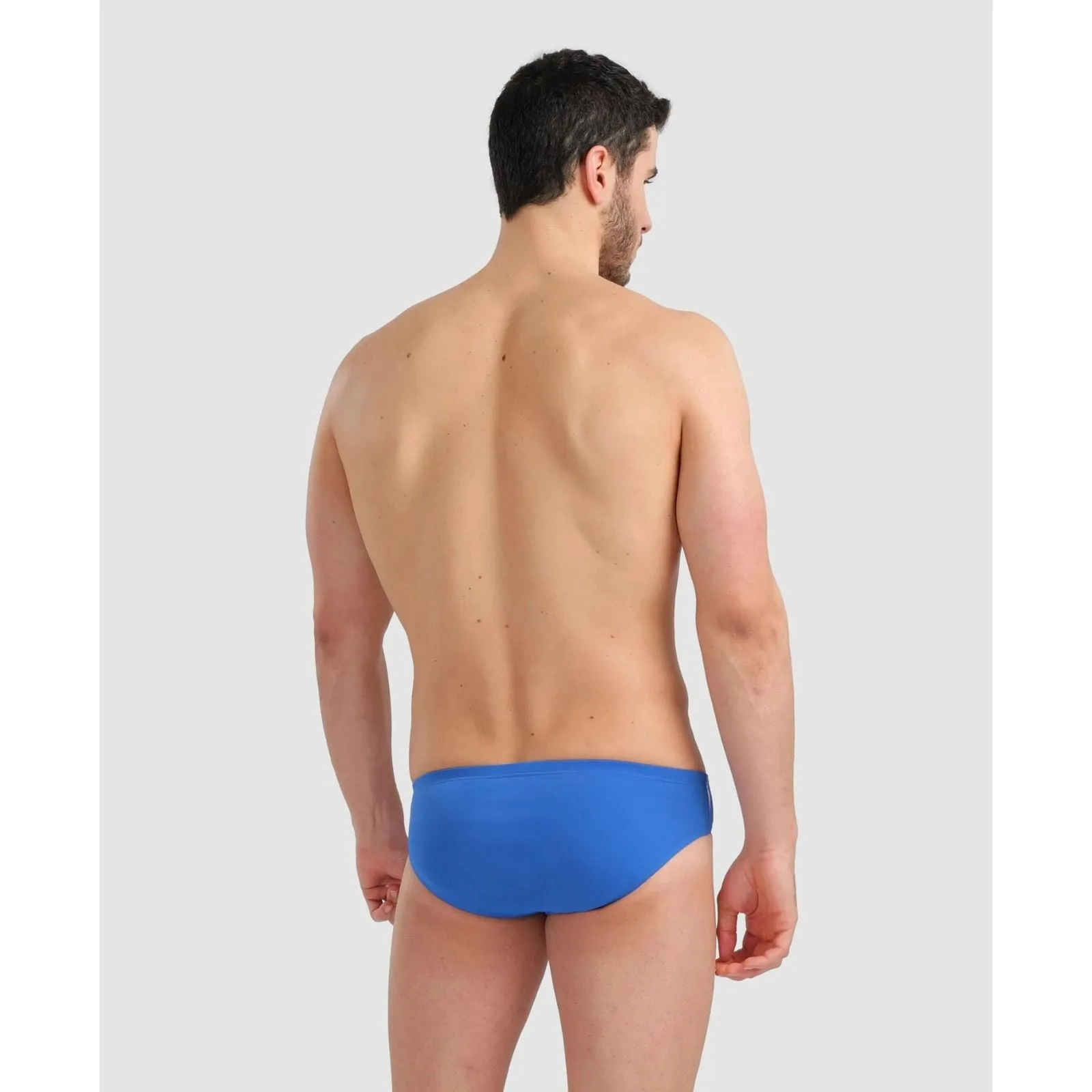 MEN'S MARBLED PRINT SWIM BRIEF - ROYAL/ROYAL MULTI