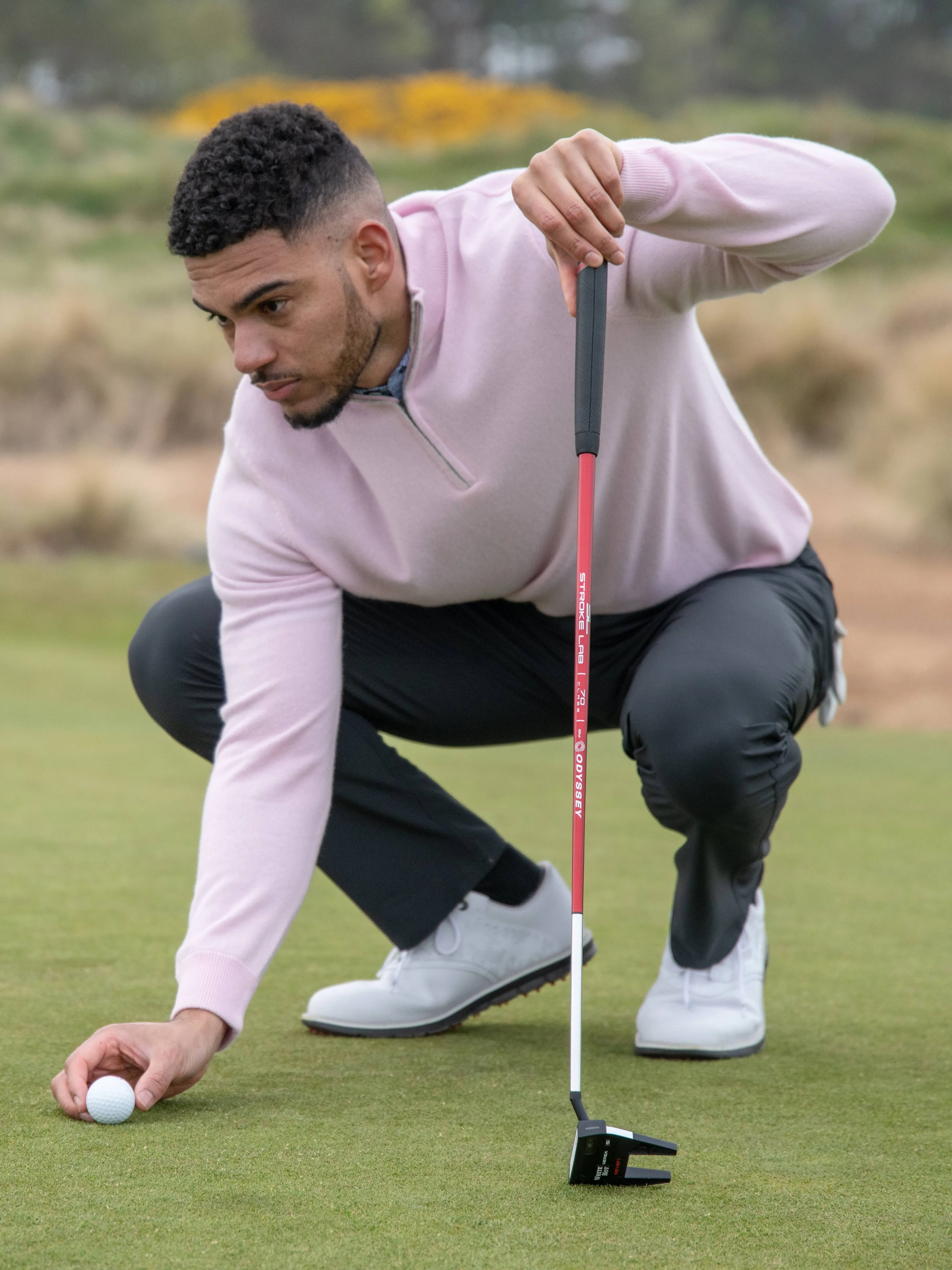 Mens Premium Cashmere 1/4-Zip Golf Sweater Callaway Apparel