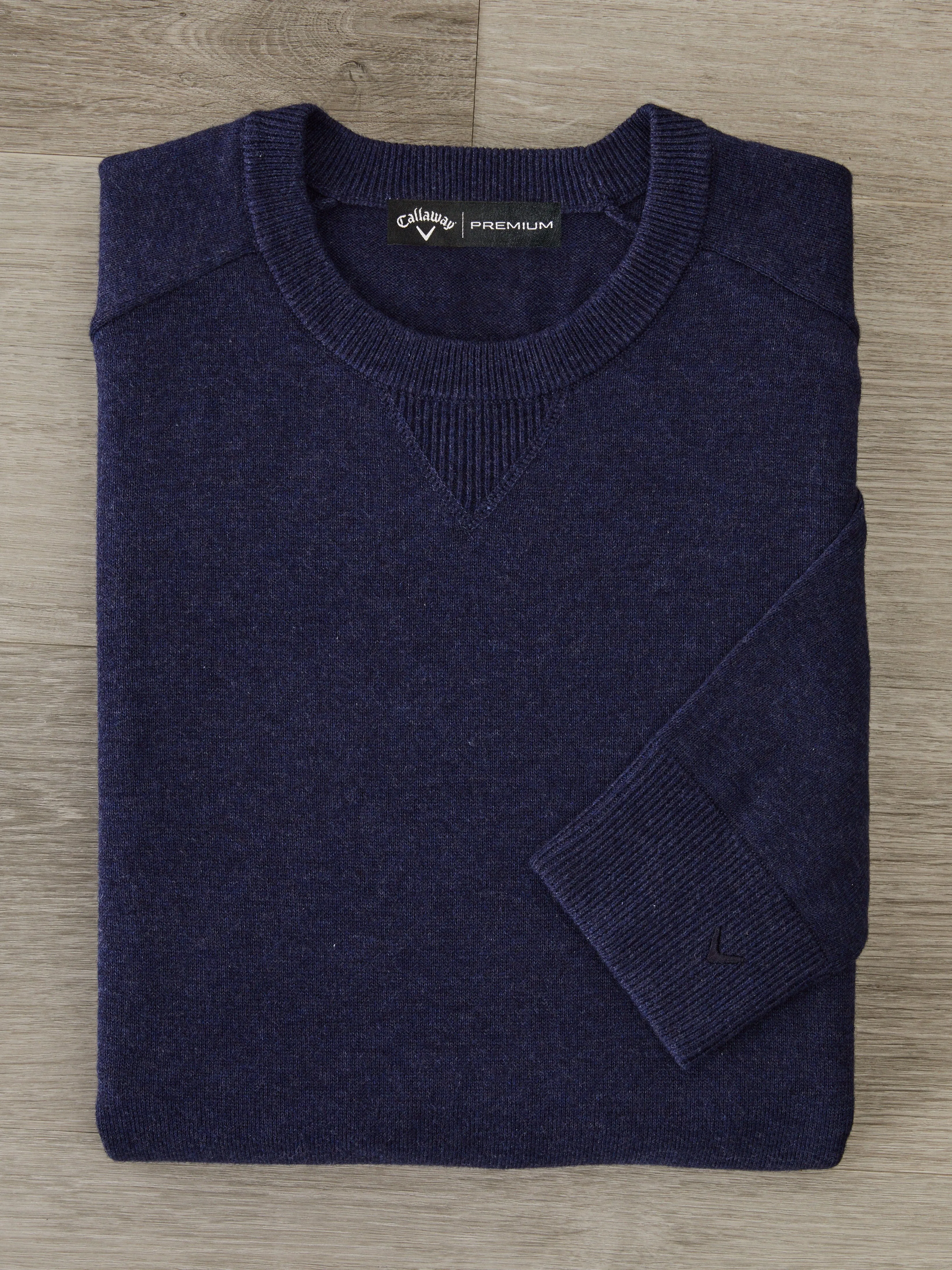 Mens Premium Crew Neck Golf Sweater Callaway Apparel