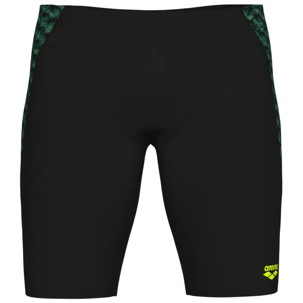 MEN'S SWIM JAMMER ARENA MONOGRAM - BLACK/DARK SAGE MULTI