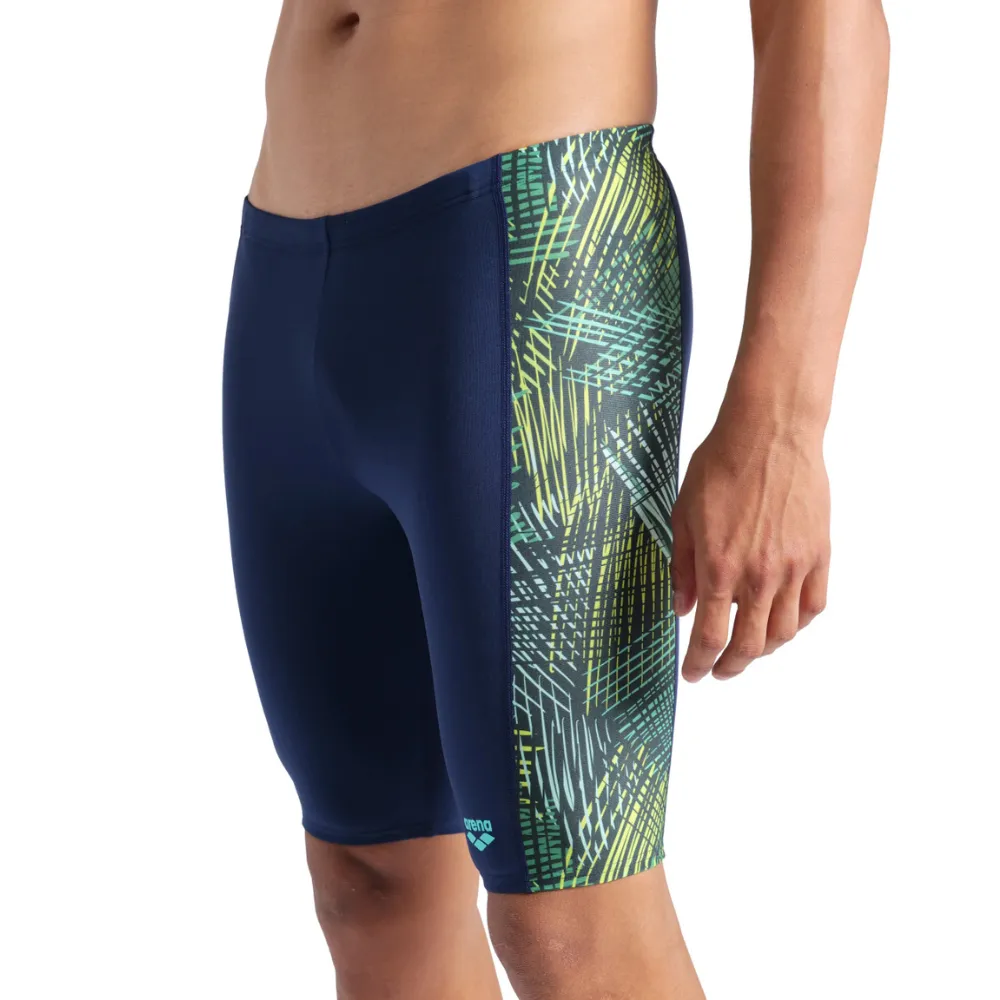 MEN'S SWIM JAMMER ENERGY - NAVY/GREEN MULTI