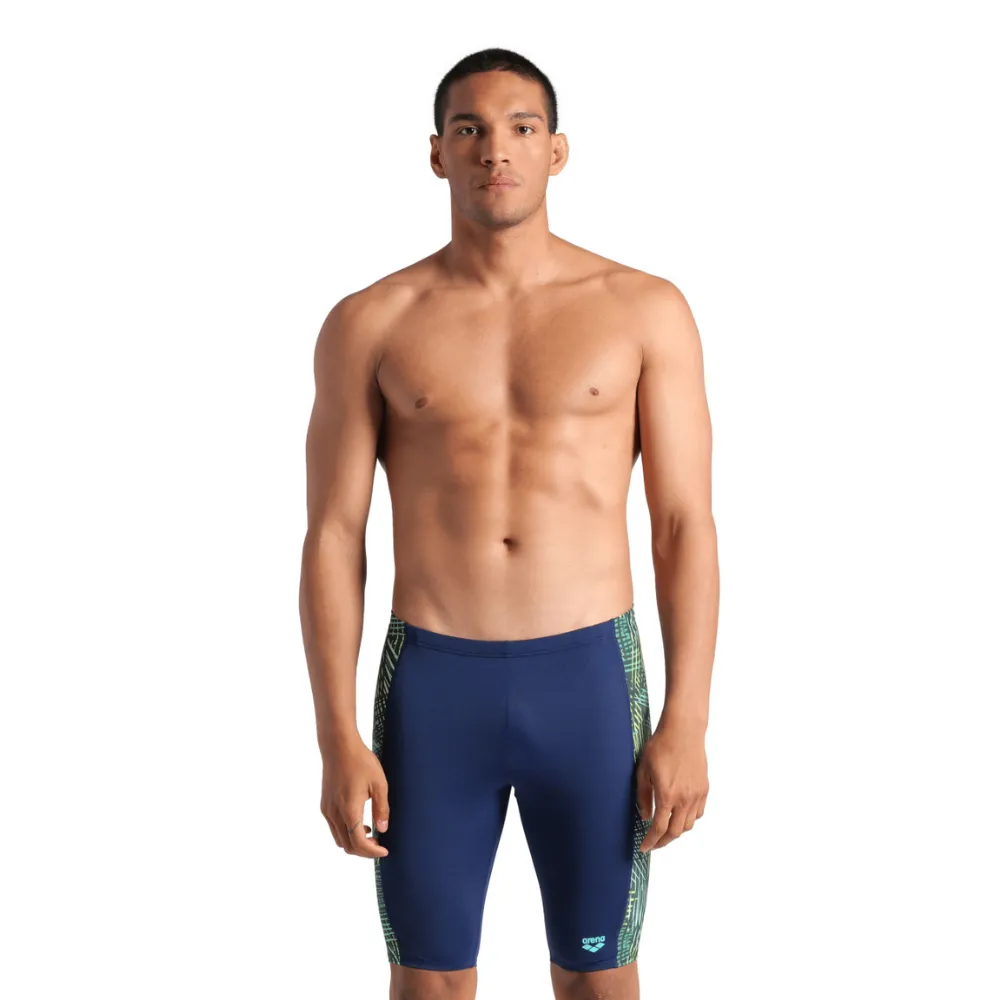 MEN'S SWIM JAMMER ENERGY - NAVY/GREEN MULTI