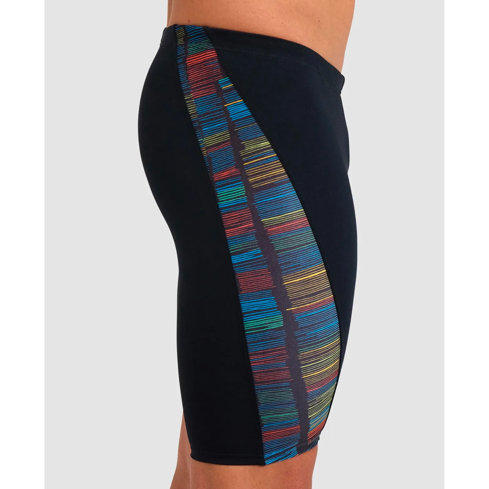 MEN'S SWIM JAMMER SLOW MOTION - BLACK/TURQUOISE MULTI