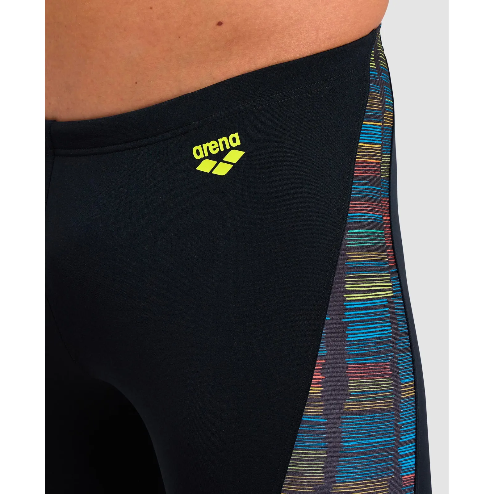 MEN'S SWIM JAMMER SLOW MOTION - BLACK/TURQUOISE MULTI