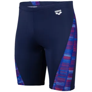 MEN'S SWIM JAMMER SLOW MOTION - NAVY/NEON BLUE MULTI
