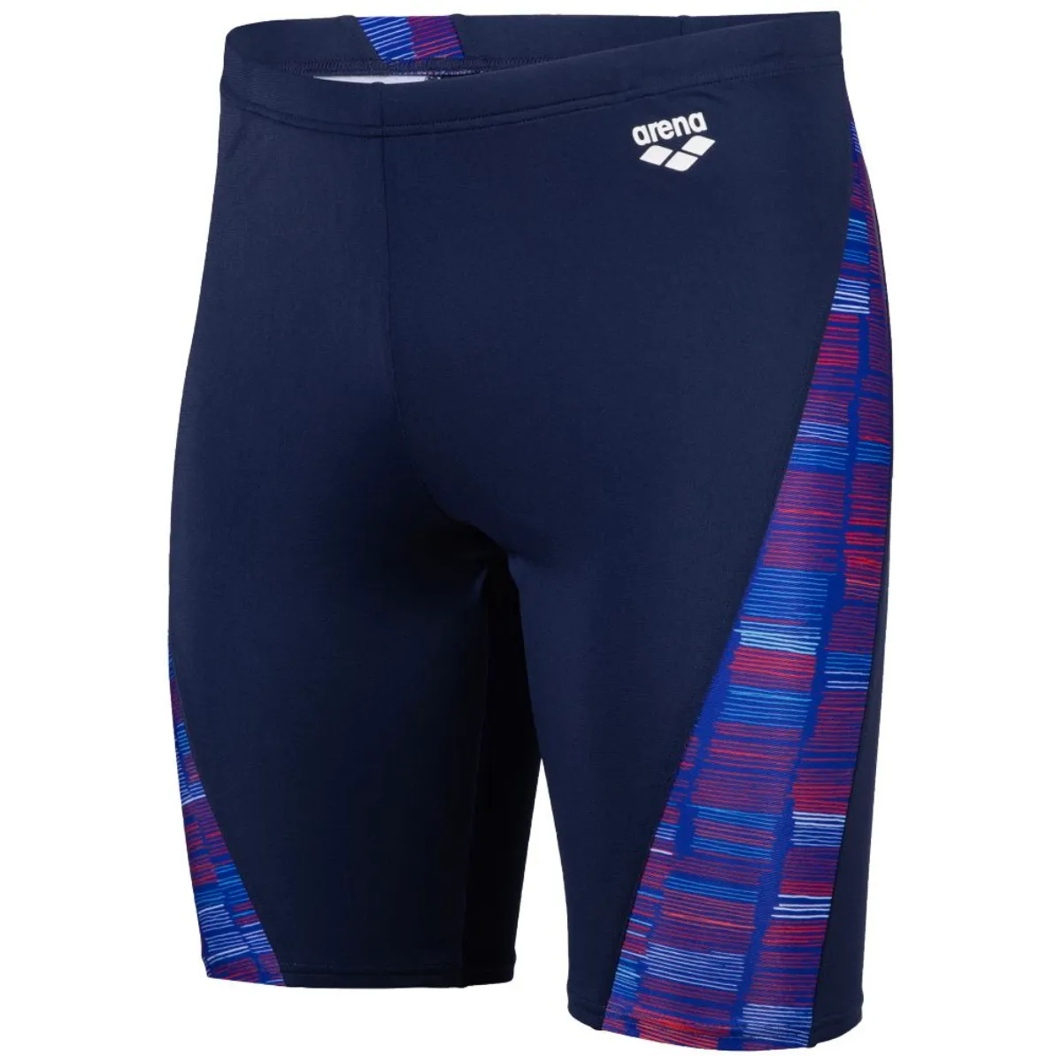 MEN'S SWIM JAMMER SLOW MOTION - NAVY/NEON BLUE MULTI