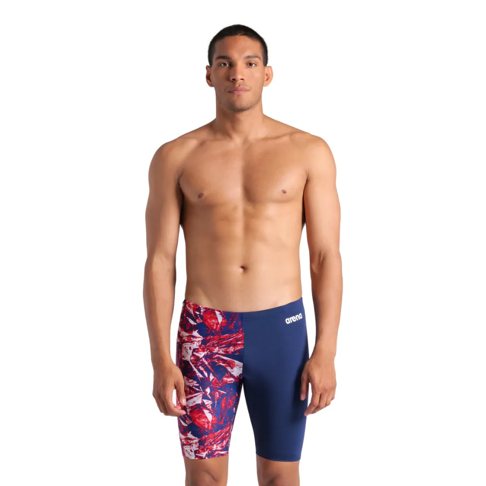 MEN'S SWIM JAMMER TEAM CRACKLE - NAVY/TEAM REDWHITEBLUE