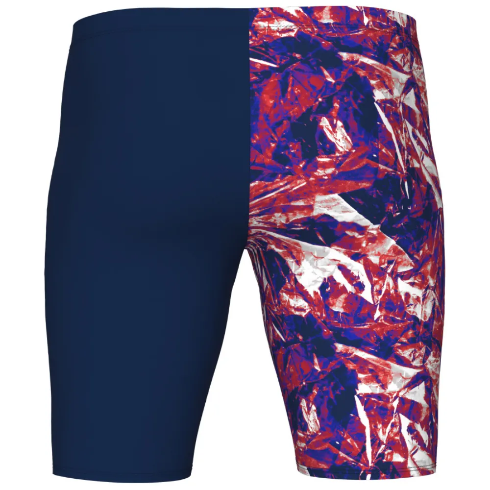 MEN'S SWIM JAMMER TEAM CRACKLE - NAVY/TEAM REDWHITEBLUE