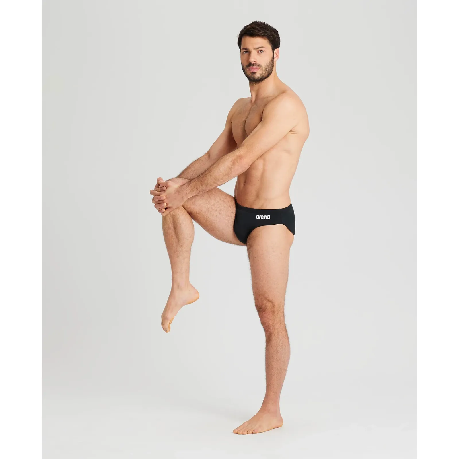 MEN'S TEAM SWIM BRIEF SOLID - BLACK