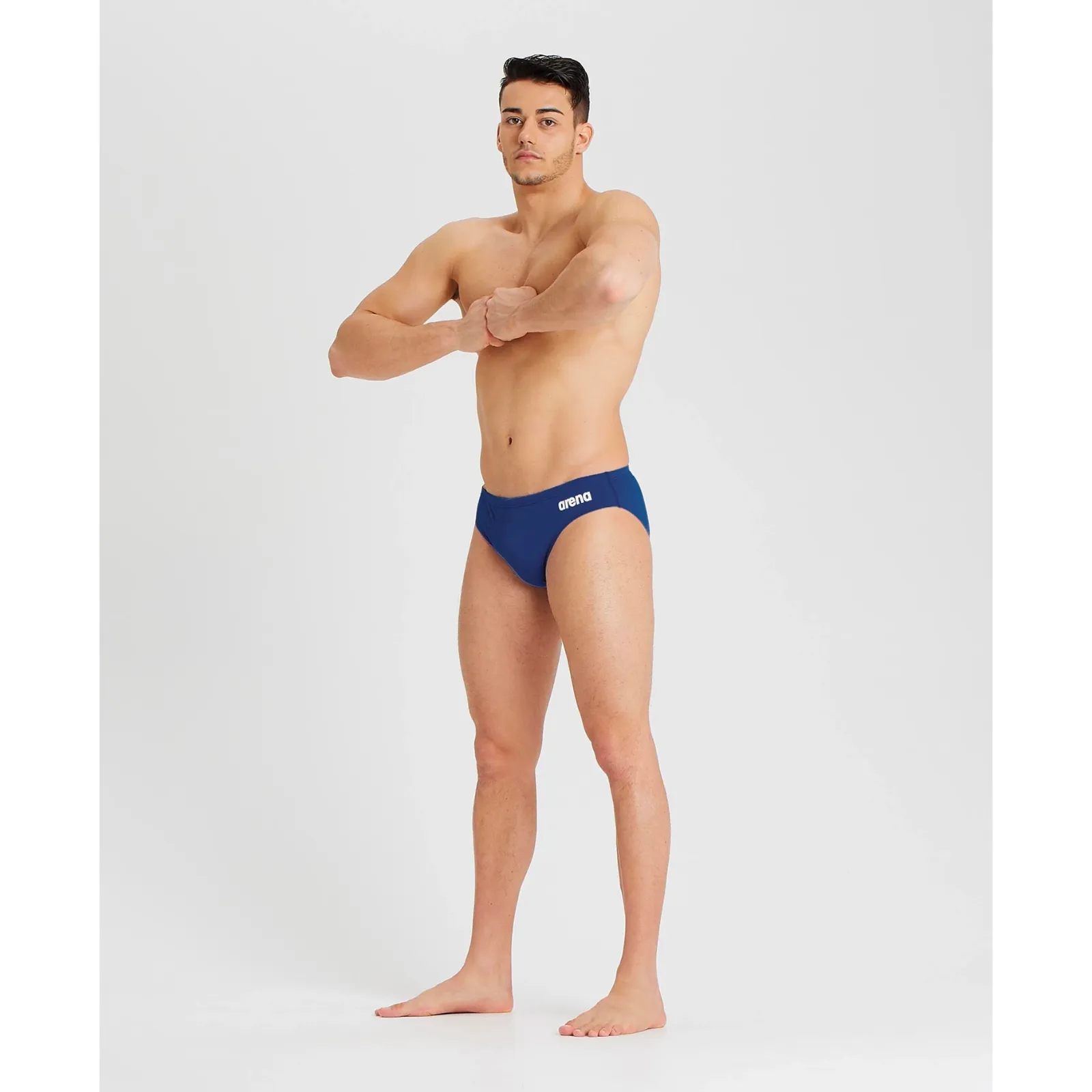 MEN'S TEAM SWIM BRIEF SOLID - NAVY