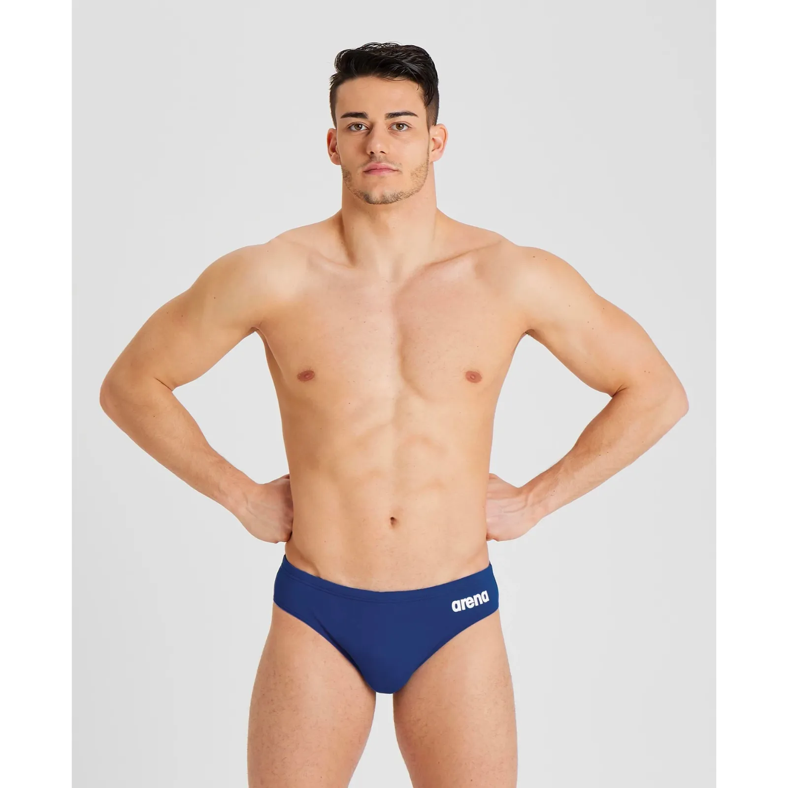 MEN'S TEAM SWIM BRIEF SOLID - NAVY