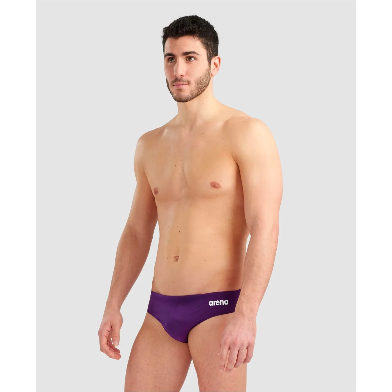 MEN'S TEAM SWIM BRIEF SOLID - PLUM