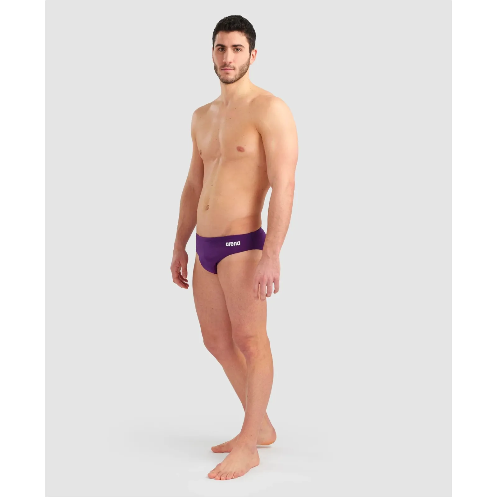 MEN'S TEAM SWIM BRIEF SOLID - PLUM