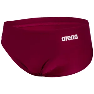 MEN'S TEAM SWIM BRIEF SOLID - RED FANDANGO/WHITE